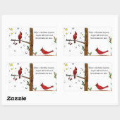 Kardinal aus dem himmlischen Engel Rectangle Stick Rechteckiger Aufkleber (Blatt)