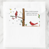 Kardinal aus dem himmlischen Engel Rectangle Stick Rechteckiger Aufkleber (Tasche)