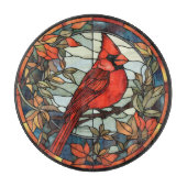 Kardinal aus Hartglas Schneidebrett (Vorderseite)