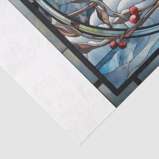 Kardinal aus Hartglas Seidenpapier (Detail)