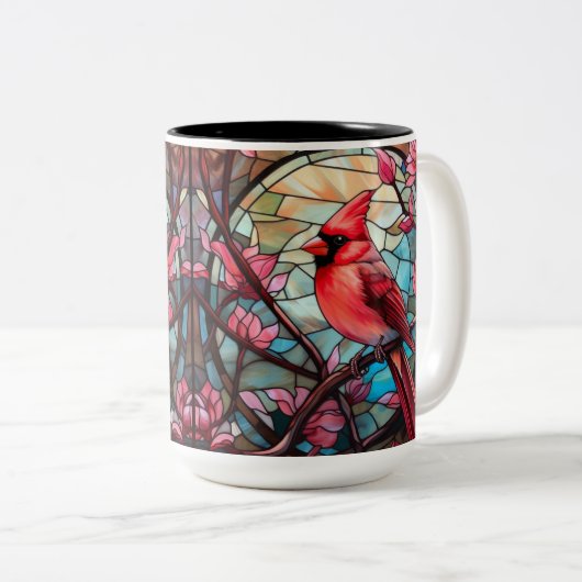 Kardinal aus Hartglas Zwei Töne Kaffee Tasse (VorderseiteRechts)