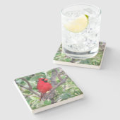 Kardinal - Backyard Bird Series - Untersetzer (Seitenansicht)