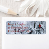 Kardinal-Bäume Schneesturm-Adressetiketten (Insitu)