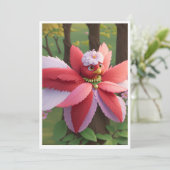 Kardinal Bee Christmas Feiertagskarte (Stehend Vorderseite)