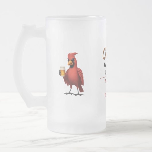 Kardinal Beer Mattierte Tasse (Links)