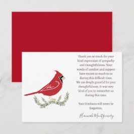 Kardinal Beerdigung Foto Danke Karte, Beileid Mitteilungskarte