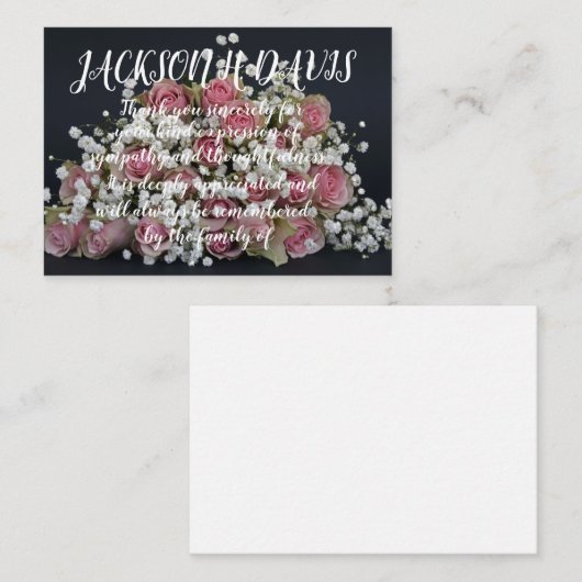 Kardinal Beerdigung Vielen Dank Note Card Begleitkarte (Vorne/Hinten)