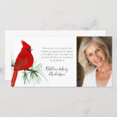 Kardinal-Beerdigungsdenkmal-Foto Dankeskarte (Vorne/Hinten)