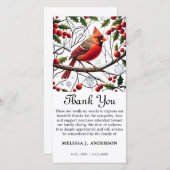 Kardinal-BeerdigungsGedenkfeier Beileid Danke Kart (Vorne/Hinten)