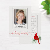 Kardinal Beerdigungskarte Foto-Gebetskarte (Schreibtisch)