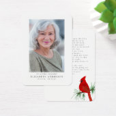 Kardinal Beerdigungskarte Foto-Gebetskarte (Schreibtisch)