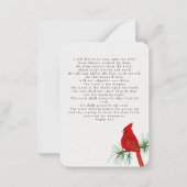 Kardinal Beerdigungskarte Foto-Gebetskarte Mitteilungskarte (Rückseite)