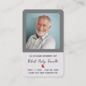 Kardinal-Beerdigungskarte Visitenkarte (Vorderseite)