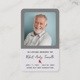 Kardinal-Beerdigungskarte Visitenkarte