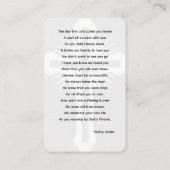 Kardinal-Beerdigungskarte Visitenkarte (Rückseite)