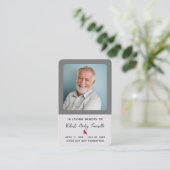 Kardinal-Beerdigungskarte Visitenkarte (Stehend Vorderseite)