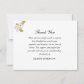 Kardinal Beileid Beerdigung Foto Dankeskarte (Rückseite)