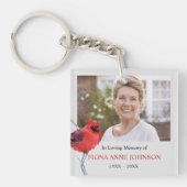 Kardinal-Beileid in Love-Memory-Foto Schlüsselanhänger (Vorderseite)