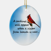 Kardinal, Besucher vom Himmel Keramik Ornament (Rechts)