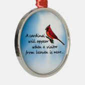 Kardinal, Besucher vom Himmel Ornament Aus Metall (Rechts)