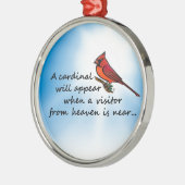 Kardinal, Besucher vom Himmel Ornament Aus Metall (Links)