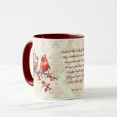 Kardinal Bible Verse Tasse - (Vorderseite Links)