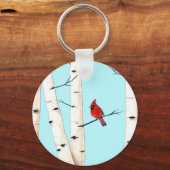 Kardinal Birch Tree Schlüsselanhänger (Vorderseite)