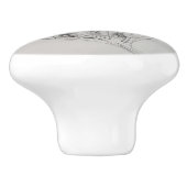 Kardinal-Bird-benutzerdefinierte Keramik Keramikknauf (Seitenansicht)