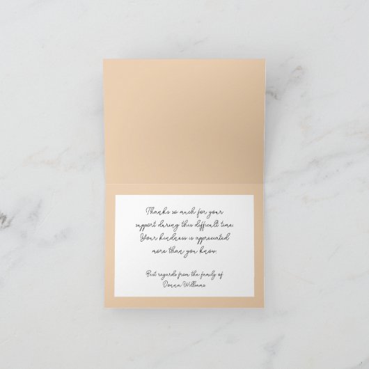 Kardinal Bird & Blätter Danke für die Unterstützun (Innenseite)