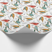 Kardinal Bird Bluebirds Chickadee Gnatcatcher Geschenkpapier (Ecke)