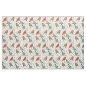Kardinal Bird Chickadee Bluebird Wasserfarben Kuns Stoff (Fat Quarter (45,7 x 55,9 cm))