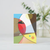 Kardinal Bird Design Postkarte (Stehend Vorderseite)