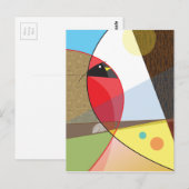 Kardinal Bird Design Postkarte (Vorne/Hinten)