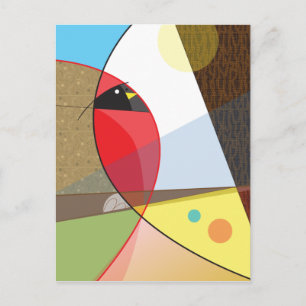 Kardinal Bird Design Postkarte