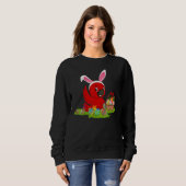 Kardinal Bird Easter Egg Hunt Bunny Kardinal Easte Sweatshirt (Vorne ganz)