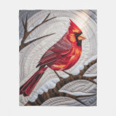 Kardinal Bird Fleece Blanket - Roter Kardinal auf (Vorderseite)
