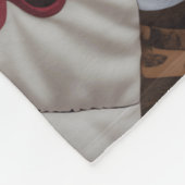 Kardinal Bird Fleece Blanket - Roter Kardinal auf (Ecke)