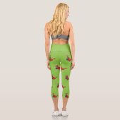 Kardinal Bird Liebe Paarung von Anrufen Capri Leggings (Rückseite)