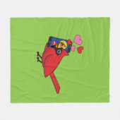 Kardinal Bird Liebe Paarung von Anrufen Fleecedecke (Vorderseite (Horizontal))
