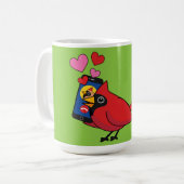 Kardinal Bird Liebe Paarung von Anrufen Kaffeetasse (Vorderseite Links)