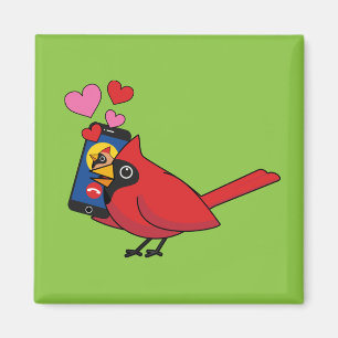 Kardinal Bird Liebe Paarung von Anrufen Magnet