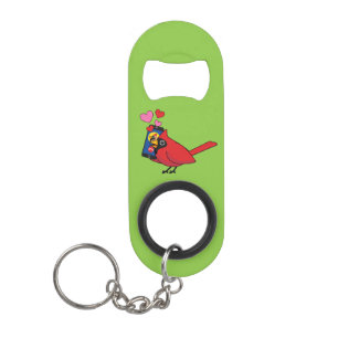 Kardinal Bird Liebe Paarung von Anrufen Mini Flaschenöffner