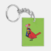 Kardinal Bird Liebe Paarung von Anrufen Schlüsselanhänger (Vorderseite links)