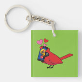 Kardinal Bird Liebe Paarung von Anrufen Schlüsselanhänger (Vorderseite)