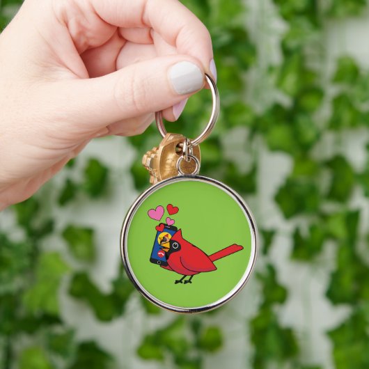 Kardinal Bird Liebe Paarung von Anrufen Schlüsselanhänger (Hand)
