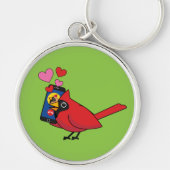 Kardinal Bird Liebe Paarung von Anrufen Schlüsselanhänger (Vorne)
