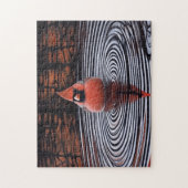 Kardinal Bird macht Bath Puzzle (Vertikal)