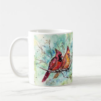 Kardinal Bird Pair Art Kaffeetasse