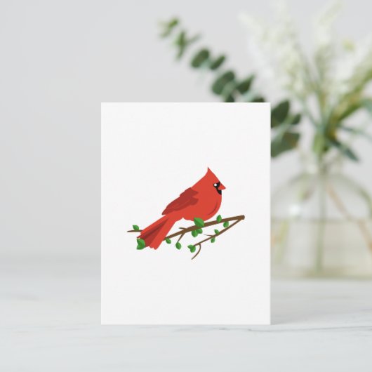 Kardinal Bird Postkarte (Stehend Vorderseite)