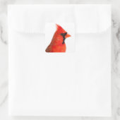 Kardinal Bird Quadratischer Aufkleber (Tasche)